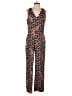 Ann Taylor 100% Polyester Graphic Orange Jumpsuit Size 8 (petite) - photo 1