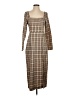 Missguided Plaid Brown Casual Dress Size 4 - photo 1