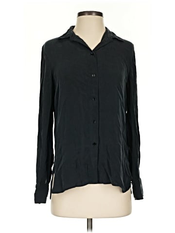 Vince. Long Sleeve Silk Top (view 1)