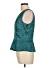 T Tahari Teal Sleeveless Blouse Size L - photo 5