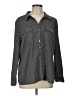 Notations Polka Dots Gray Long Sleeve Blouse Size L - photo 1