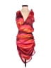PrettyLittleThing 100% Polyester Tie-dye Red Cocktail Dress Size 0 - photo 1