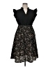 Shein 100% Polyester Floral Black Cocktail Dress Size XL - photo 1