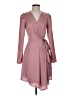 Express 100% Polyester Solid Pink Cocktail Dress Size S - photo 1