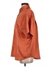 A New Day 100% Polyester Solid Orange Short Sleeve Blouse Size S - photo 5