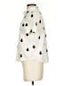 Zara Hearts Ivory Short Sleeve Button-Down Shirt Size S - photo 5