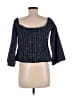 Zara Blue 3/4 Sleeve Blouse Size L - photo 2