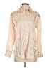 By Anthropologie 100% Polyester Metallic Ivory Long Sleeve Blouse Size XS - photo 1