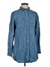 Lulus Blue Long Sleeve Button-Down Shirt Size S - photo 1
