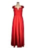 Theia Red Cocktail Dress Size 16 - photo 1