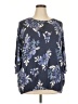 D&Co. Floral Blue Pullover Sweater Size 2X - photo 1