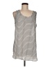 Ann Taylor LOFT Outlet Silver Sleeveless Blouse Size M - photo 1