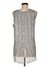 Ann Taylor LOFT Outlet Silver Sleeveless Blouse Size M - photo 2
