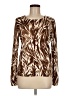 Talbots Animal Print Brown Cardigan Size M - photo 1