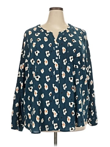 Skies Are Blue Long Sleeve Blouse (view 1)