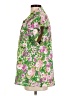 Emily Wonder 100% Polyester Floral Green Short Sleeve Blouse Size M - photo 5