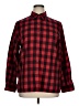 Foxcroft Checkered-gingham Red Ivory Long Sleeve Blouse Size 16 - photo 1