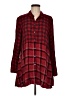 J.Jill 100% Rayon Plaid Red Long Sleeve Top Size Med Petite - photo 1
