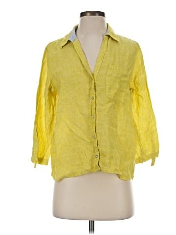 Sigrid Olsen 3/4 Sleeve Button-Down Shirt (view 1)