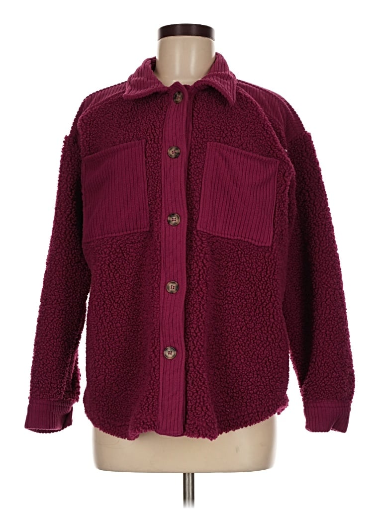 Pre-owned Ultra Flirt Fleece Jacket In Burgundy
