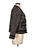 Aqua 100% Polyester Tweed Black Cardigan Size L - photo 4
