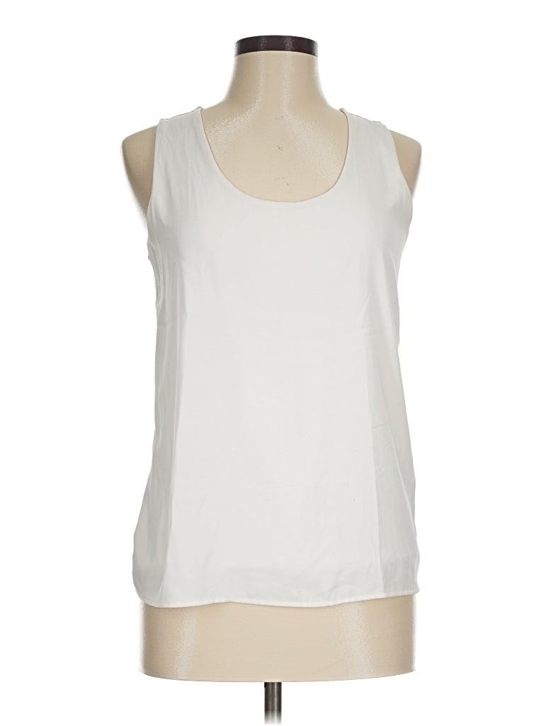 Pre-owned Ann Taylor Sleeveless T-shirt In Ivory