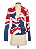 Boden 100% Cotton Print Red Blazer Size 2 - photo 1