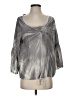 Chaser 100% Silk Gray Blouse Size S - photo 1
