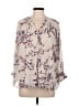 Lovestitch Floral Ivory 3/4 Sleeve Blouse Size M - photo 1