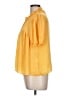 Rose + Olive 100% Polyester Yellow Short Sleeve Blouse Size L - photo 5