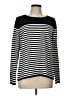 Chico's Stripes Black Pullover Sweater Size Lg (2) - photo 1