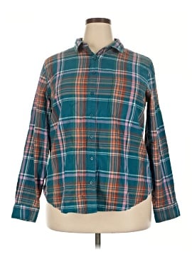 St. John's Bay 3/4 Sleeve Button Down Shirt