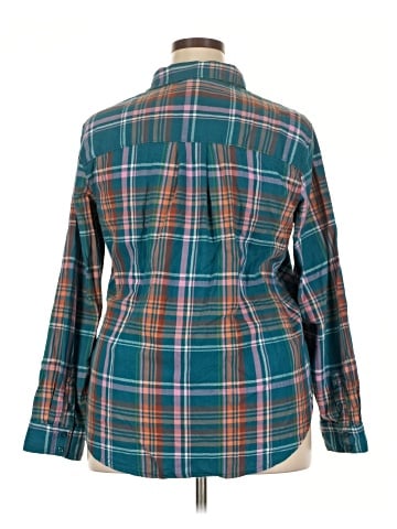 St. John's Bay 3/4 Sleeve Button-Down Shirt (view 2)