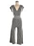 Caution to the Wind Metallic Silver Jumpsuit Size M - photo 1