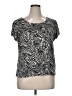 Kim Rogers Black Short Sleeve Top Size XL - photo 1