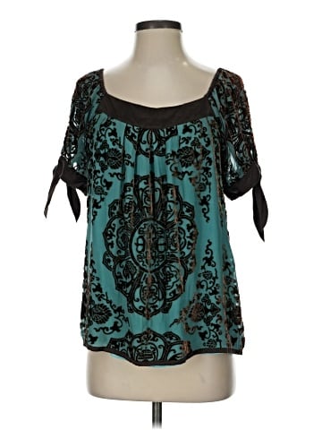 Hale Bob Short Sleeve Silk Top (view 1)