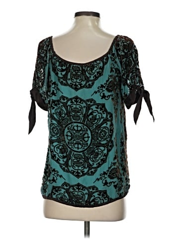 Hale Bob Short Sleeve Silk Top (view 2)