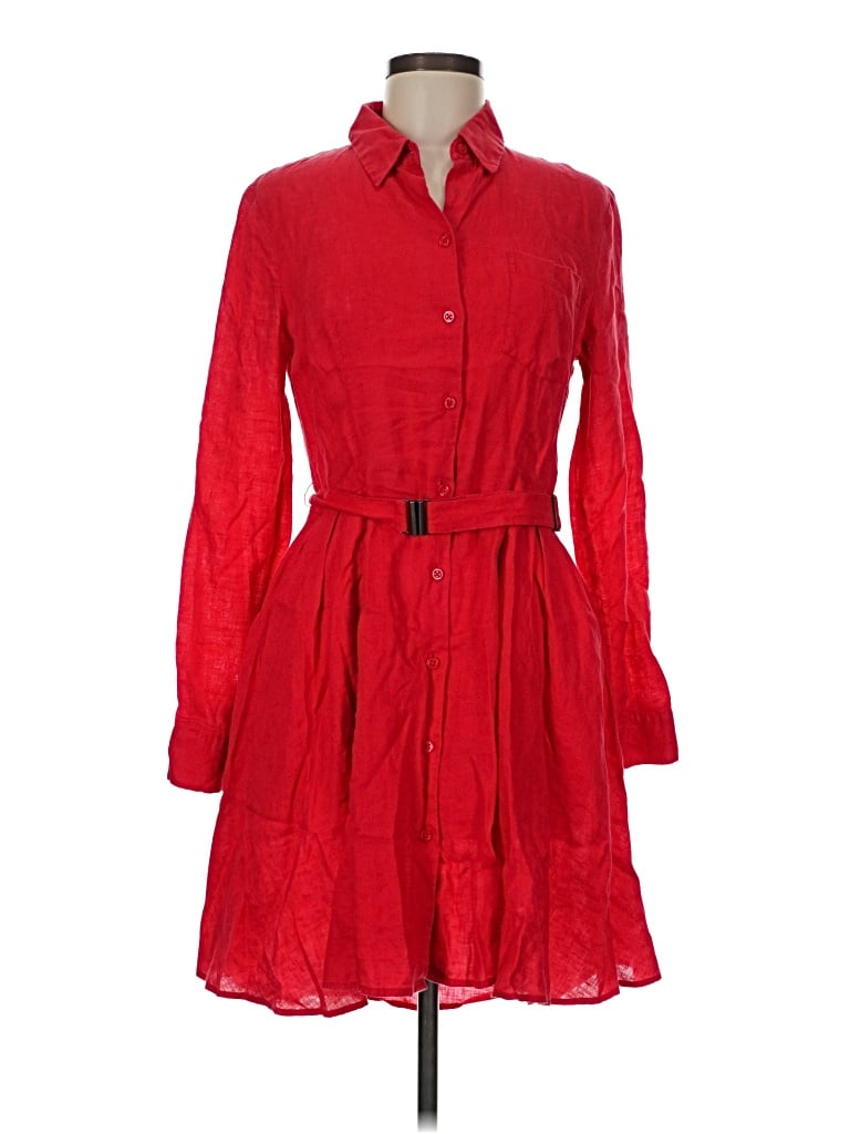 Pre-owned Hd In Paris 3/4 Sleeve Top Red Square Neckline Tops