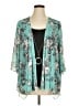 Sara Michelle 100% Polyester Teal Long Sleeve Top Size 1X - photo 1