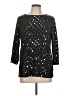 MSK Stars Black 3/4 Sleeve Top Size L - photo 1