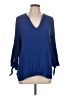 MICHAEL Michael Kors Blue 3/4 Sleeve Blouse Size L - photo 1