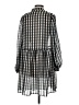 H&M 100% Polyester Checkered-gingham Gray Casual Dress Size S - photo 2