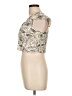 Midnight Sky Ivory Short Sleeve Top Size L - photo 5