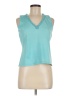 Sigrid Olsen Teal Sleeveless Blouse Size M - photo 1