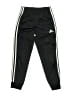 Adidas 100% Polyester Black Track Pants Size 8 - photo 1