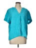 J.Crew Teal Short Sleeve Blouse Size L - photo 1