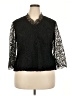 Alex Evenings 100% Polyester Black 3/4 Sleeve Blouse Size 2X - photo 1