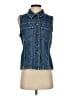 Eddie Bauer 100% Cotton Blue Denim Vest Size S - photo 1