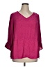Evri 100% Polyester Pink 3/4 Sleeve Blouse Size 0X - photo 1