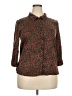 Unbranded Tweed Brown 3/4 Sleeve Button-Down Shirt Size 4X - photo 1
